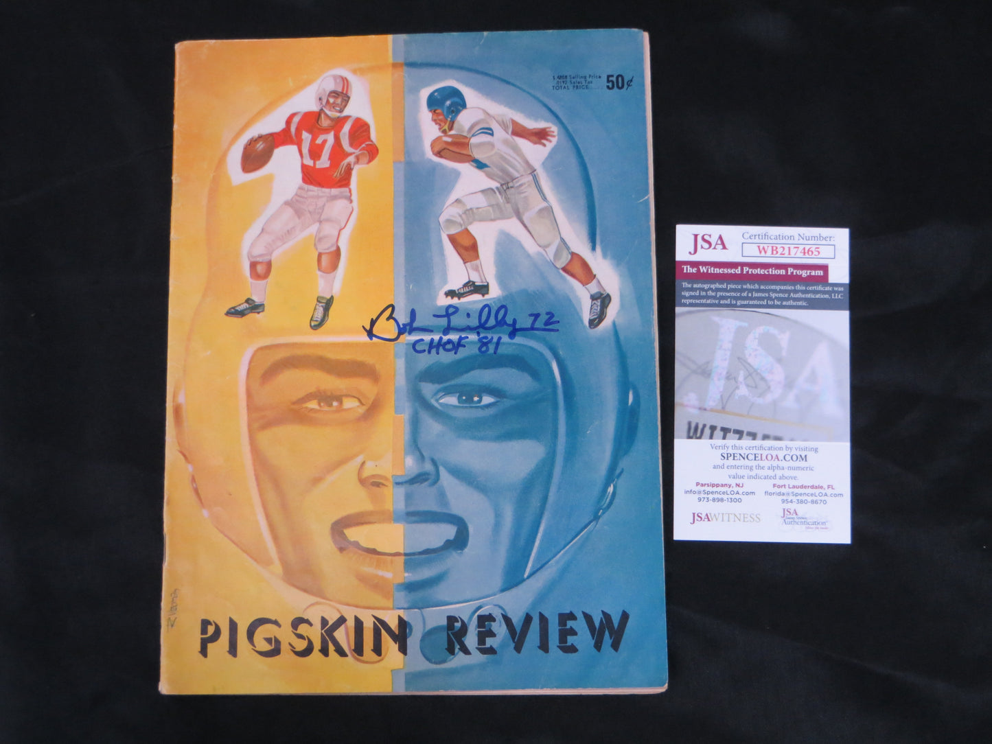 BOB LILLY SIGNED TCU vs USC Game Program 9/24/1960 w/CHOF 81 JSA