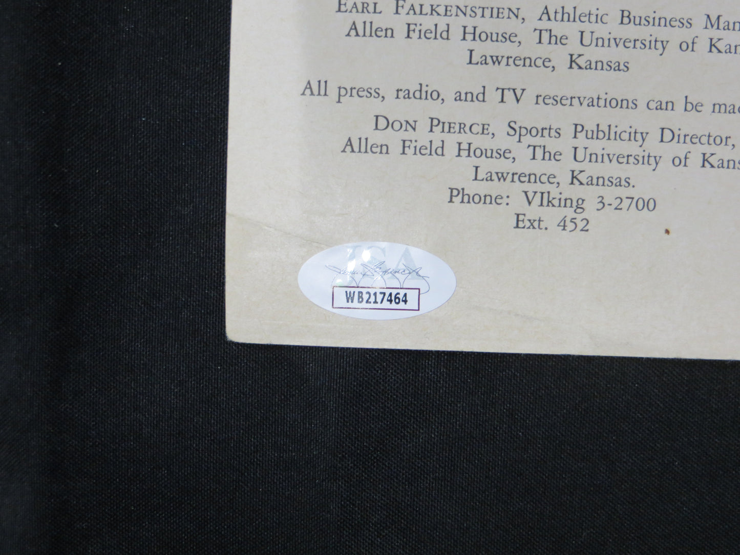 BOB LILLY SIGNED TCU vs Kansas Game Program 9/17/1960 w/CHOF 81 JSA