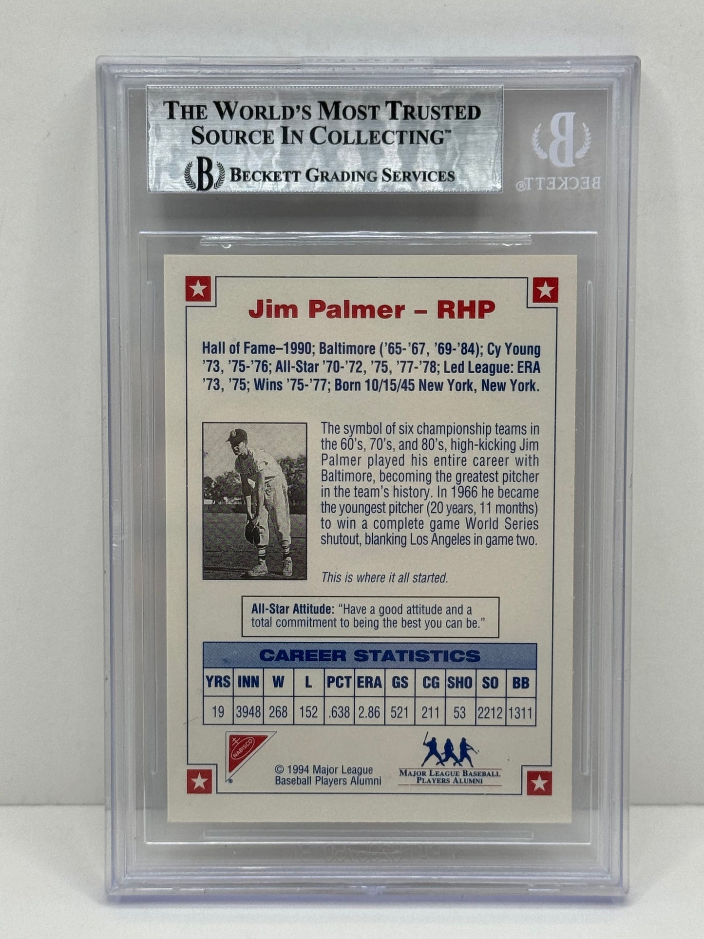 1994 Nabisco All-Star Autographs #2 Jim Palmer BAS Authenticated