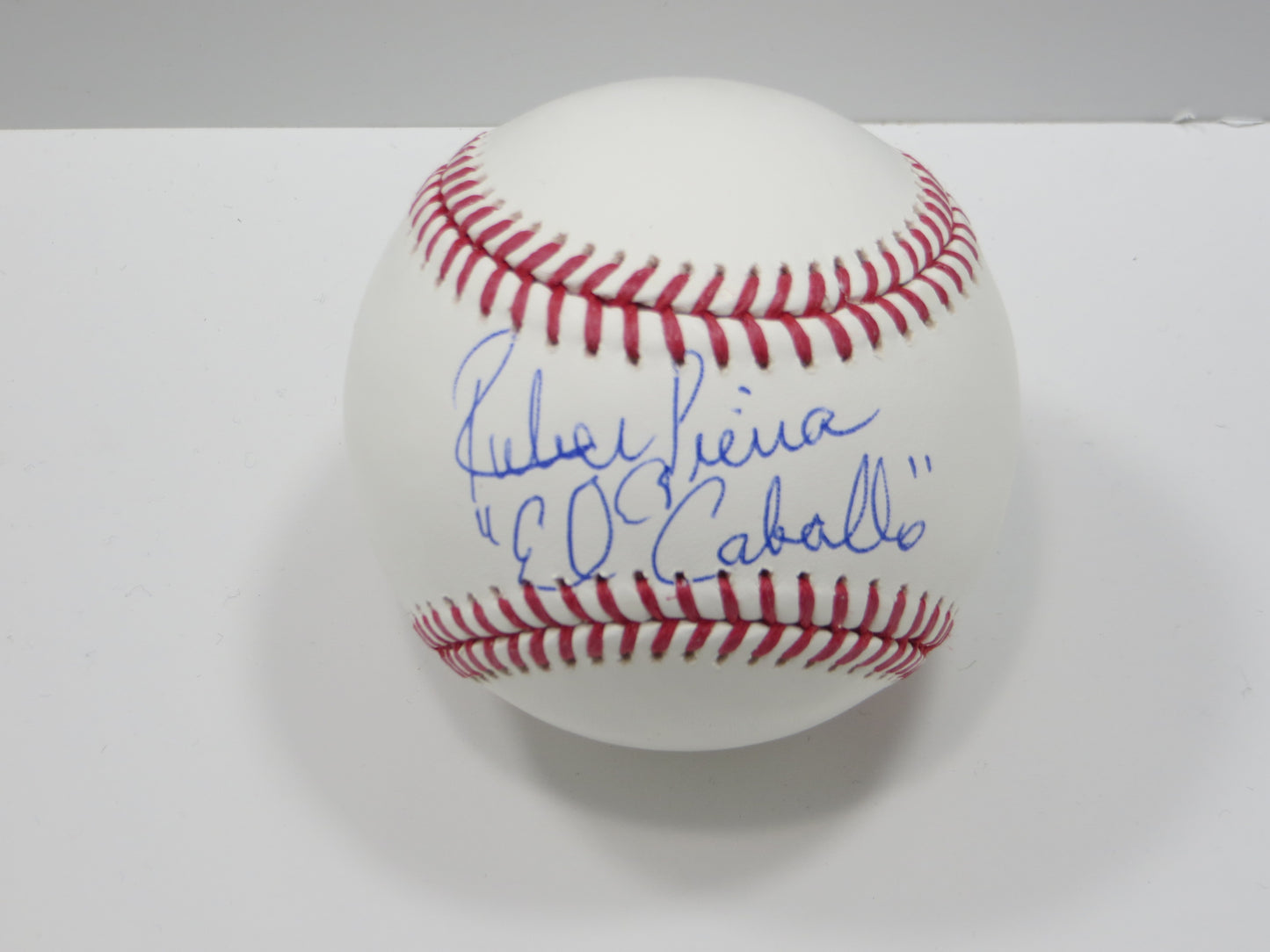 RUBEN SIERRA TEXAS RANGERS SIGNED Rawlings OML BASEBALL w/ElCaballo BAS