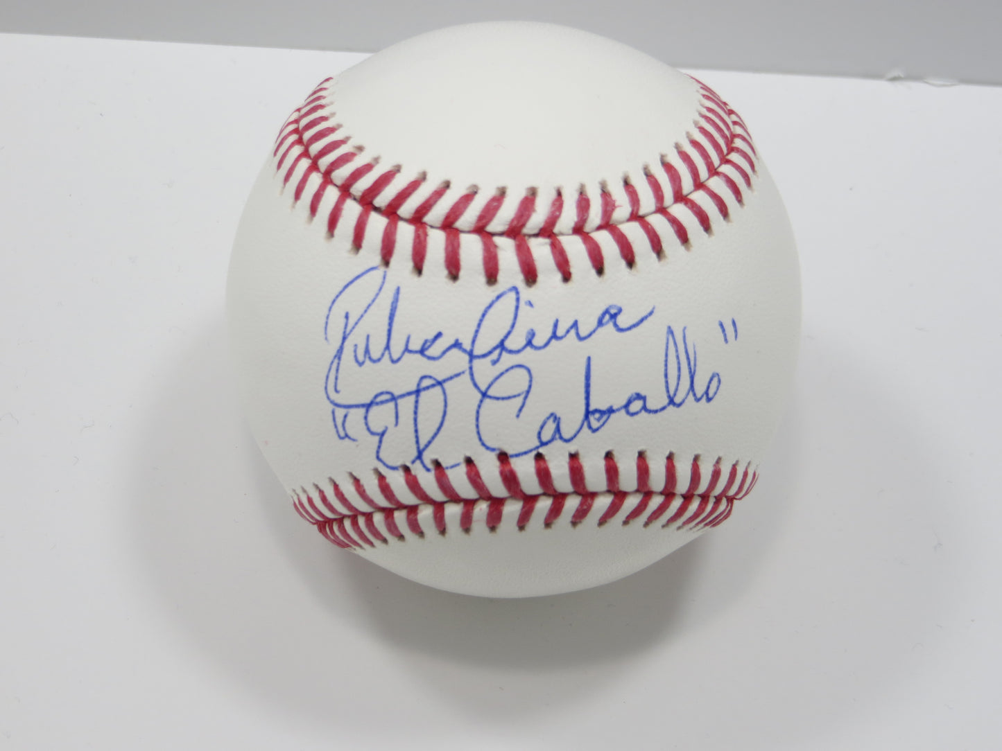 RUBEN SIERRA TEXAS RANGERS SIGNED Rawlings OML BASEBALL w/ElCaballo BAS