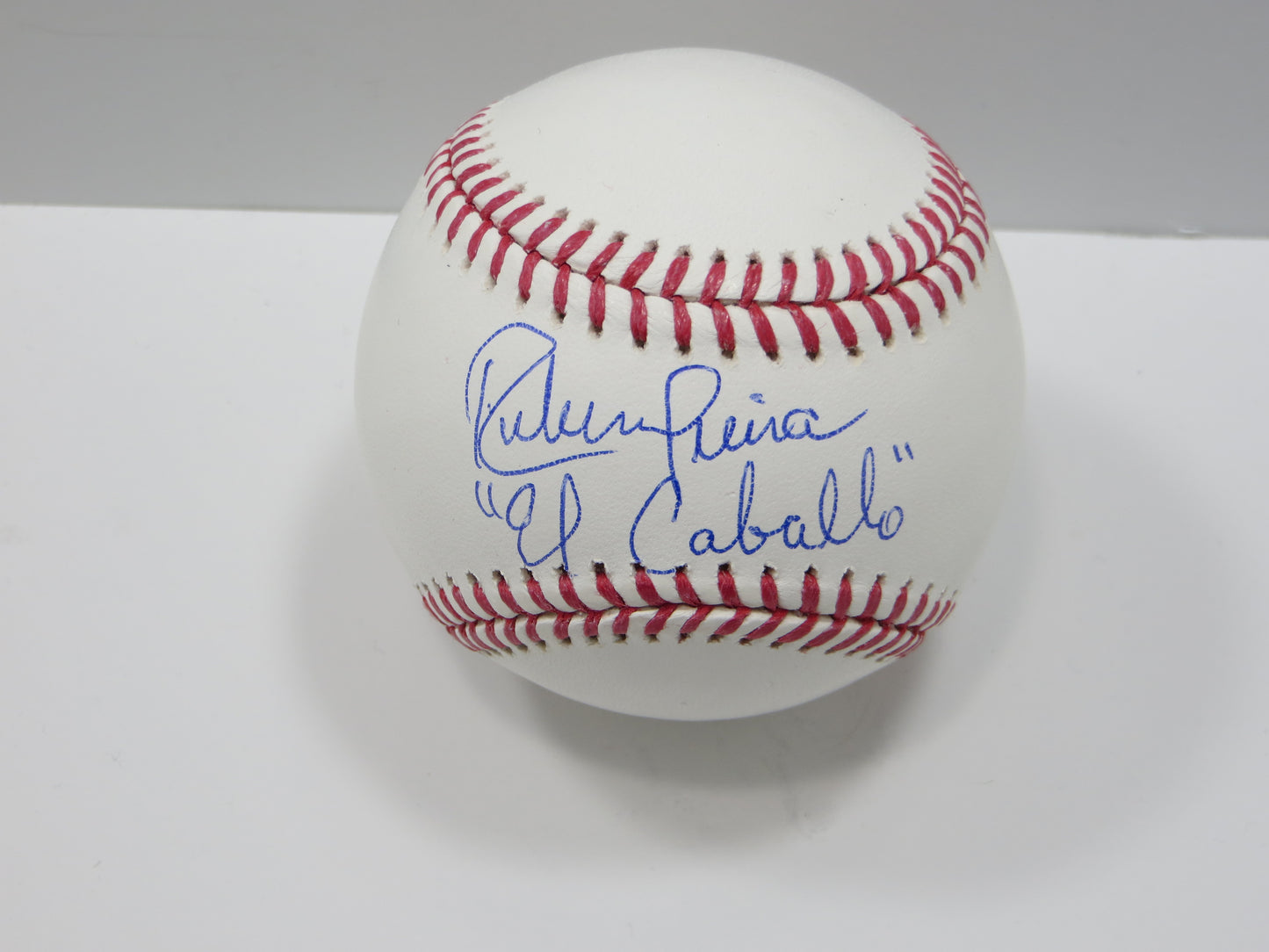 RUBEN SIERRA TEXAS RANGERS SIGNED Rawlings OML BASEBALL w/ElCaballo BAS