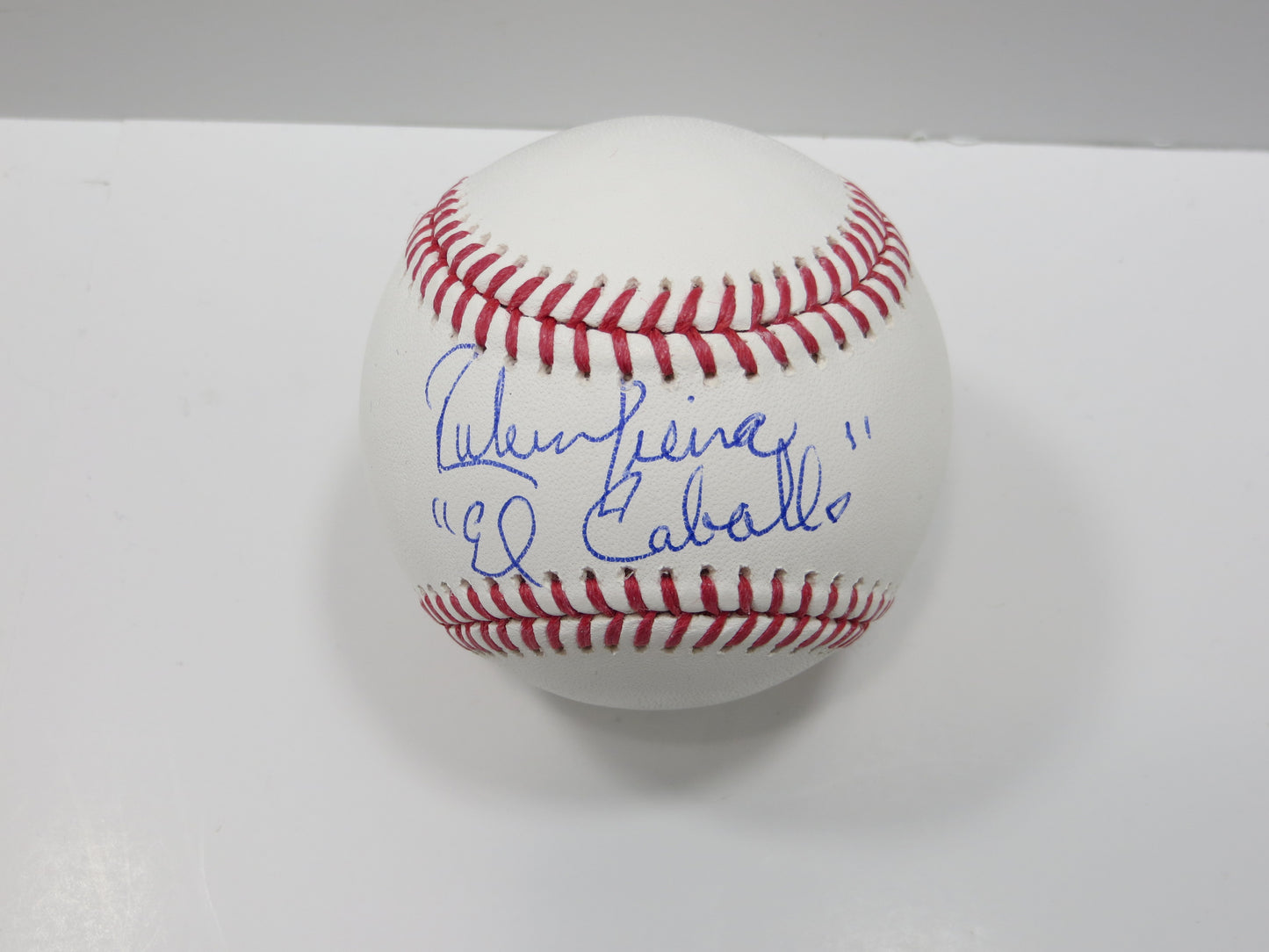 RUBEN SIERRA TEXAS RANGERS SIGNED Rawlings OML BASEBALL w/ElCaballo BAS