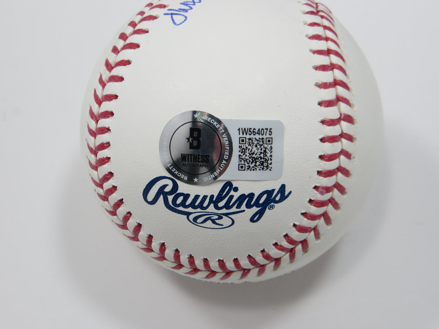 JULIO FRANCO TEXAS RANGERS SIGNED OML BASEBALL w/91BatChamp BAS