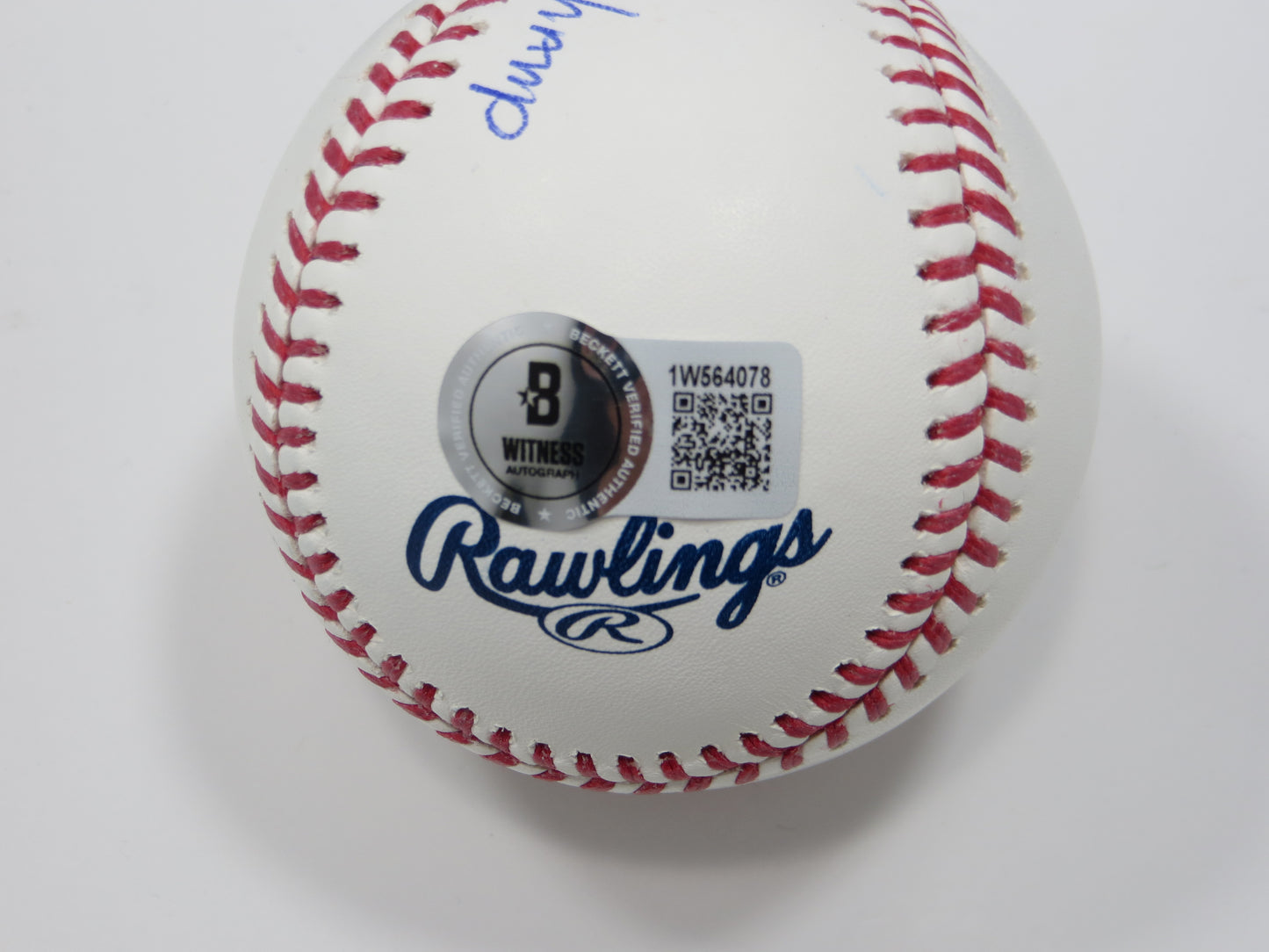 JULIO FRANCO TEXAS RANGERS SIGNED OML BASEBALL w/91BatChamp BAS