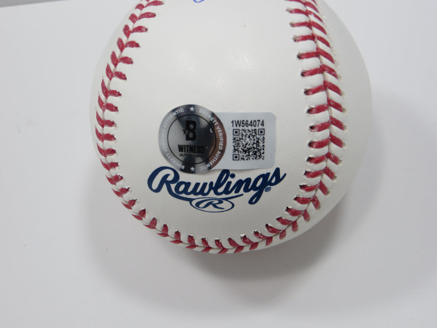 JULIO FRANCO TEXAS RANGERS SIGNED OML BASEBALL w/91BatChamp BAS