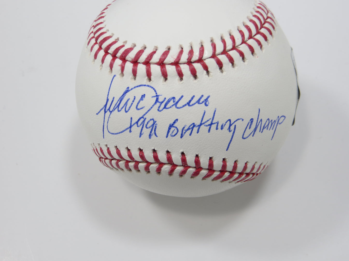 JULIO FRANCO TEXAS RANGERS SIGNED OML BASEBALL w/91BatChamp BAS