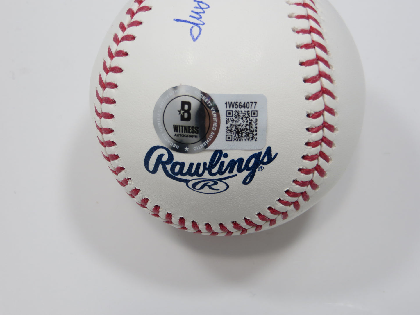 JULIO FRANCO TEXAS RANGERS SIGNED OML BASEBALL w/91BatChamp BAS