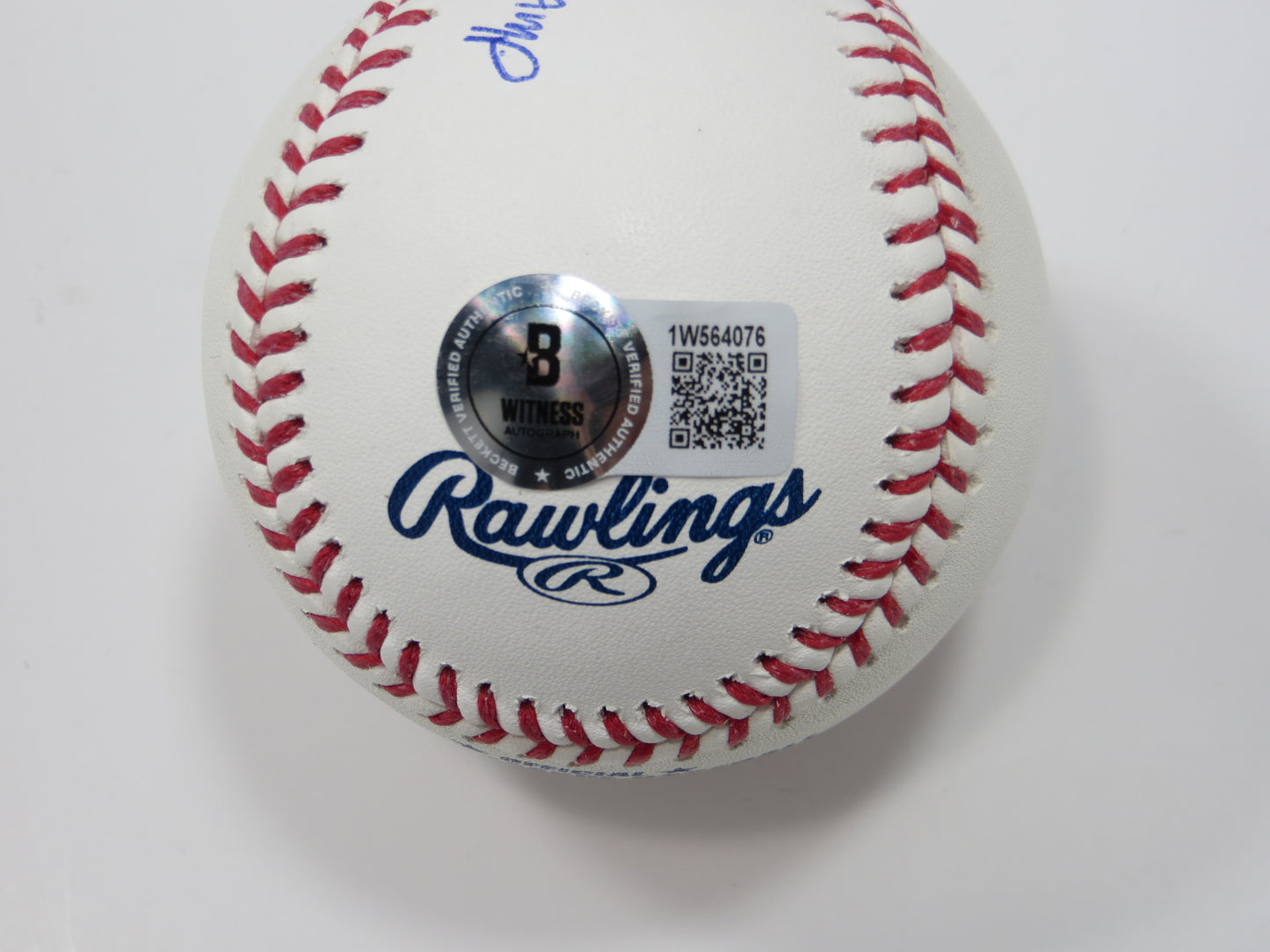 JULIO FRANCO TEXAS RANGERS SIGNED OML BASEBALL w/91BatChamp BAS