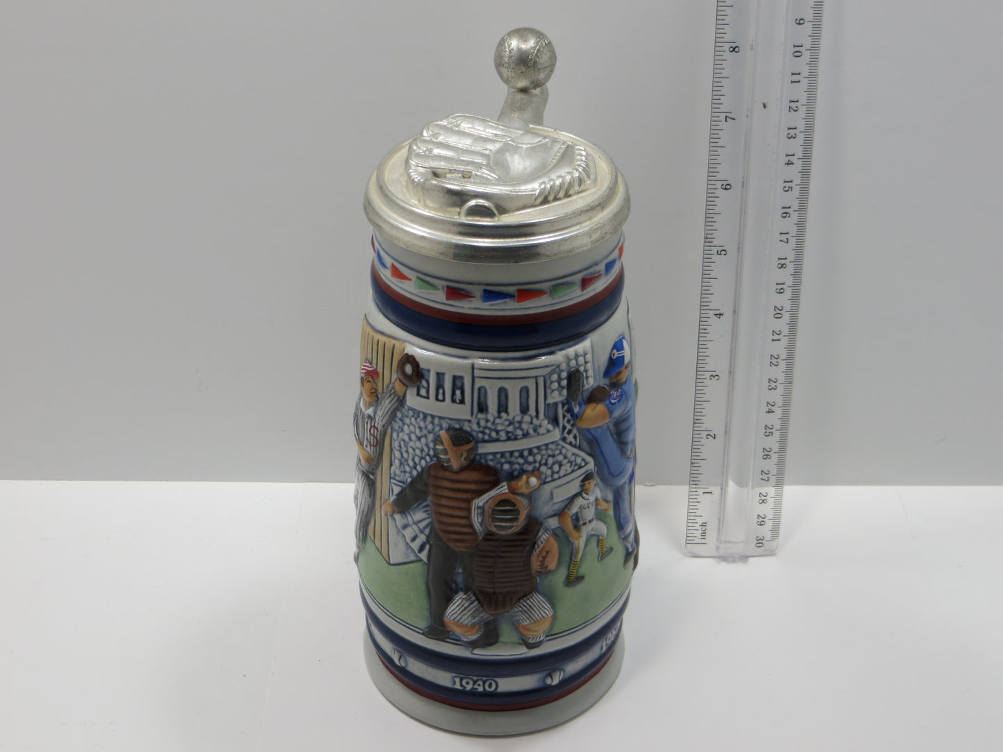 Vintage AVON BASEBALL CERAMIC BEER STEIN MUG TANKARD Brazil