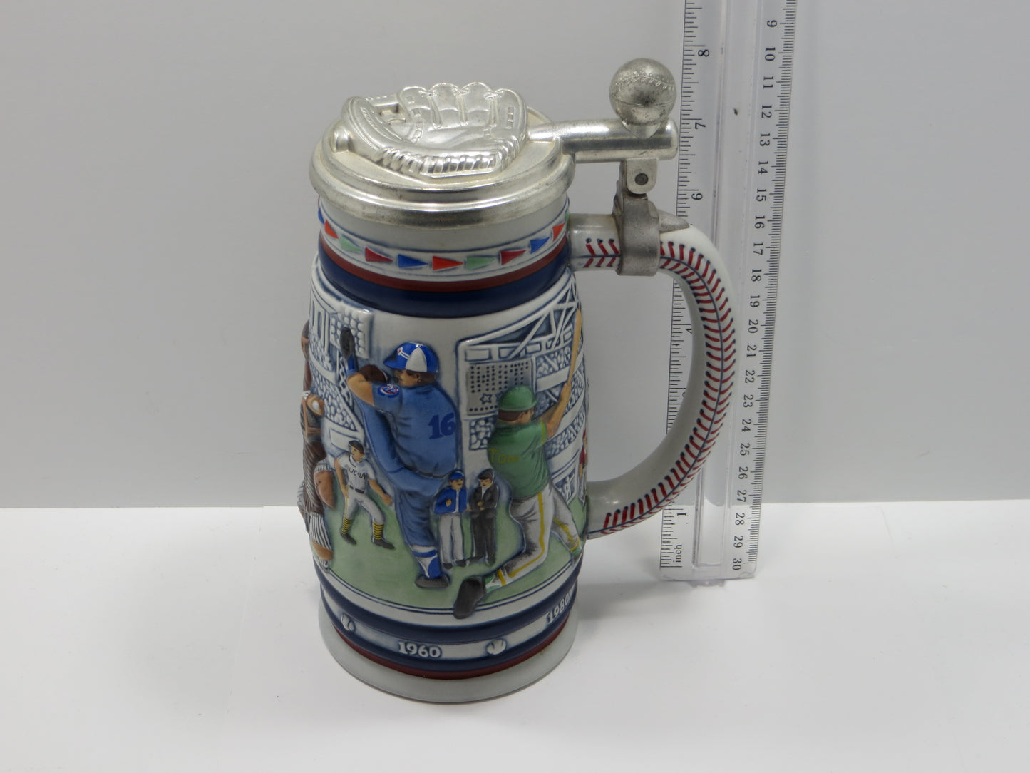 Vintage AVON BASEBALL CERAMIC BEER STEIN MUG TANKARD Brazil