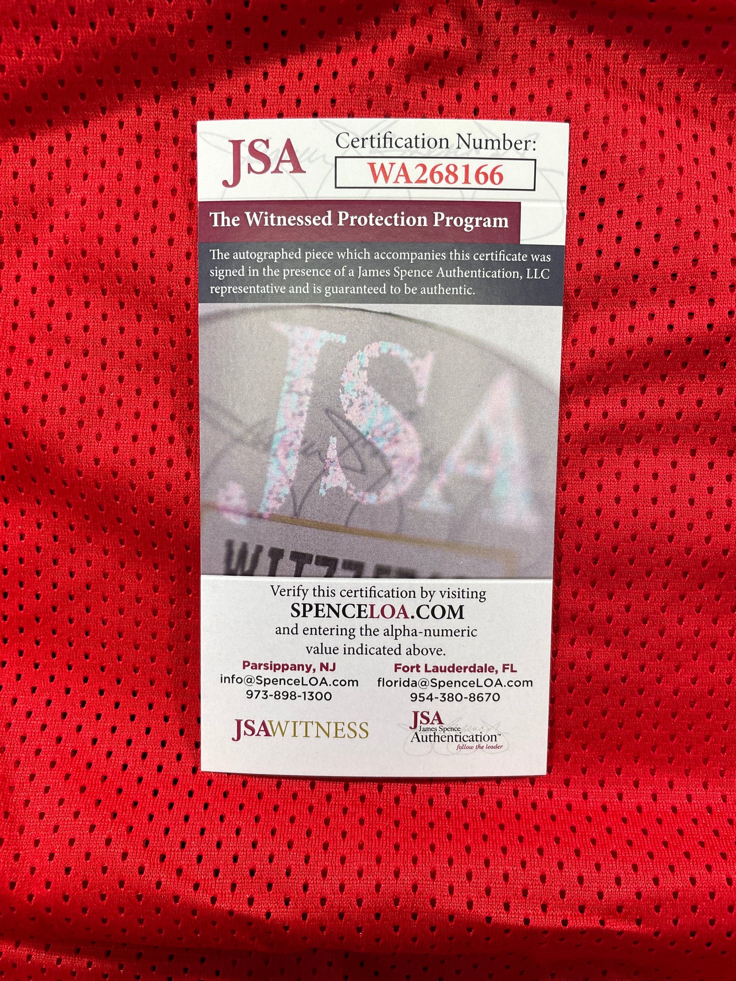 PAT PATRICK MAHOMES SR SIGNED JERSEY KC CHIEFS w/ Who'sYourDaddy JSA