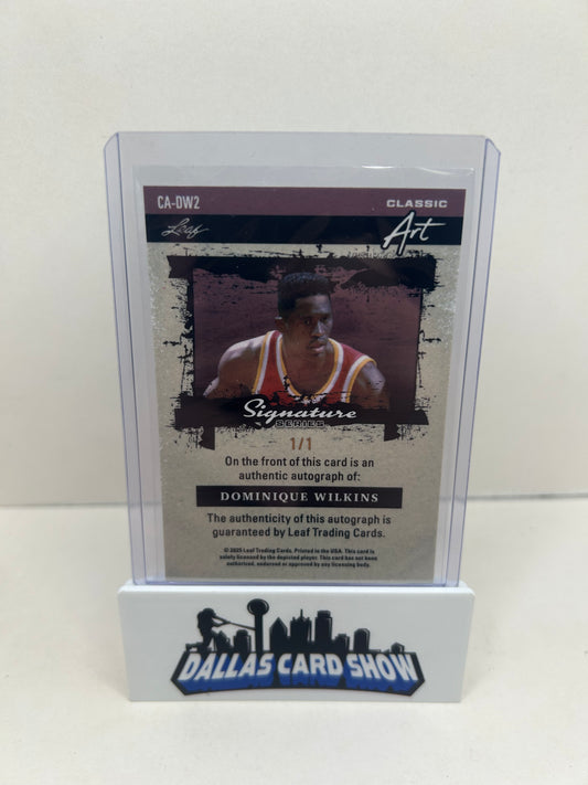 2025 Leaf Signature Series Classic Art Dominique Wilkins 1/1 Autograph Auto