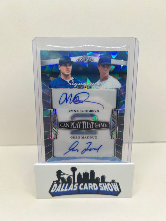 2025 Leaf Signature Series Ryne Sandberg Greg Maddux 1/1 Autograph Auto