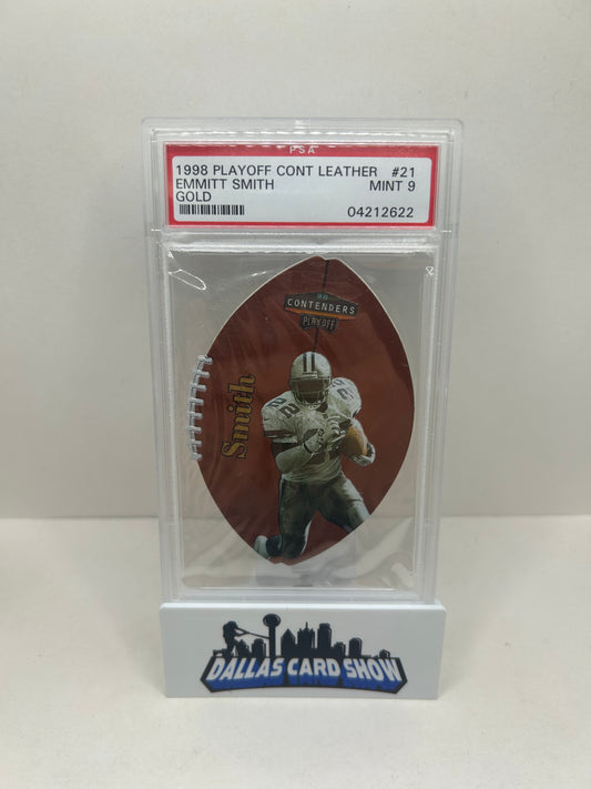 1988 Playoff Contenders Leather Emmitt Smith Gold /40 PSA 9
