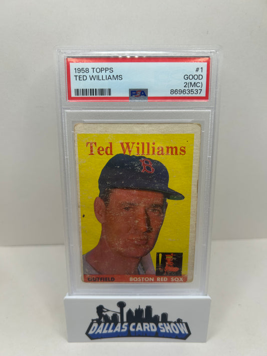 1958 Topps Ted Williams #1 PSA 2 MC Boston Red Sox