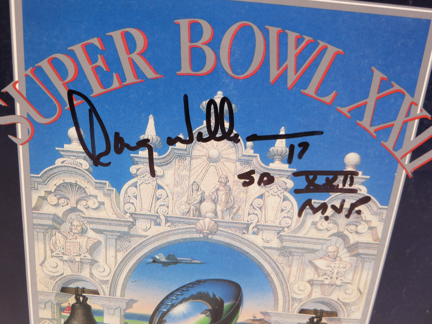 DOUG WILLIAMS WASHINGTON REDSKINS SIGNED Super Bowl XXII Program JSA