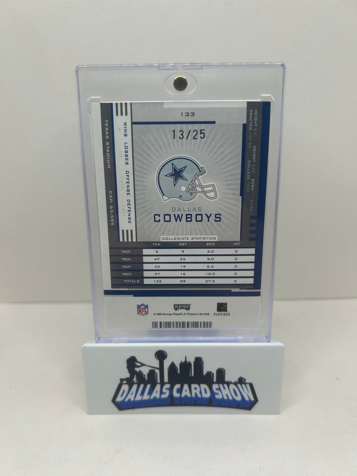 2005 Playoff Contenders Ticket /25 DeMarcus Ware #133 Rookie RC