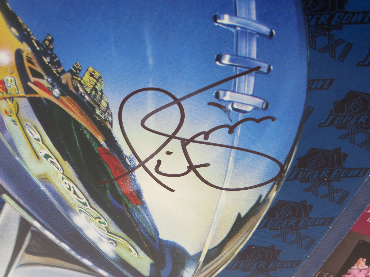 PHIL SIMMS NEW YORK GIANTS SIGNED Super Bowl XXI Program JSA COA