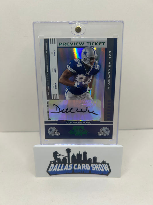 2005 Playoff Contenders DeMarcus Ware Rookie Preview Ticket Autograph /25 Auto