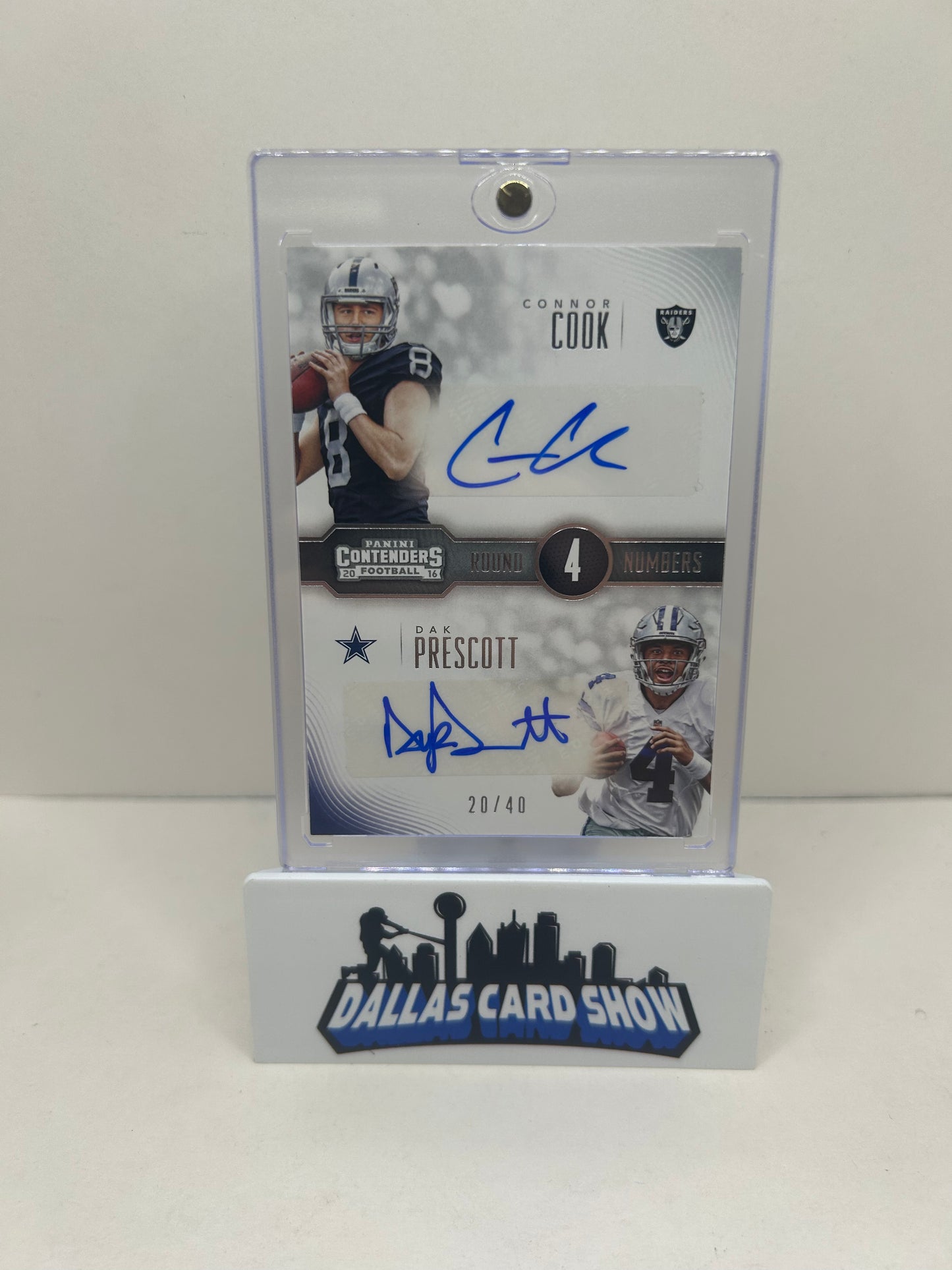 DAK PRESCOTT C. COOK 2016 CONTENDERS ROOKIE ROUND NUMBERS RC AUTO /40