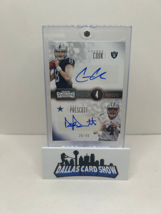 DAK PRESCOTT C. COOK 2016 CONTENDERS ROOKIE ROUND NUMBERS RC AUTO /40