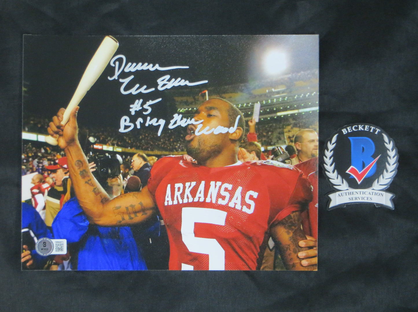 DARREN McFADDEN SIGNED ARKANSAS RAZORBACKS SIGNED 8x10 Photo BAS