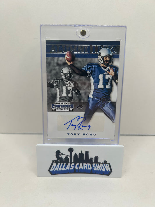 2015 Contenders Draft Picks Tony Romo Alumni Ink Auto #24