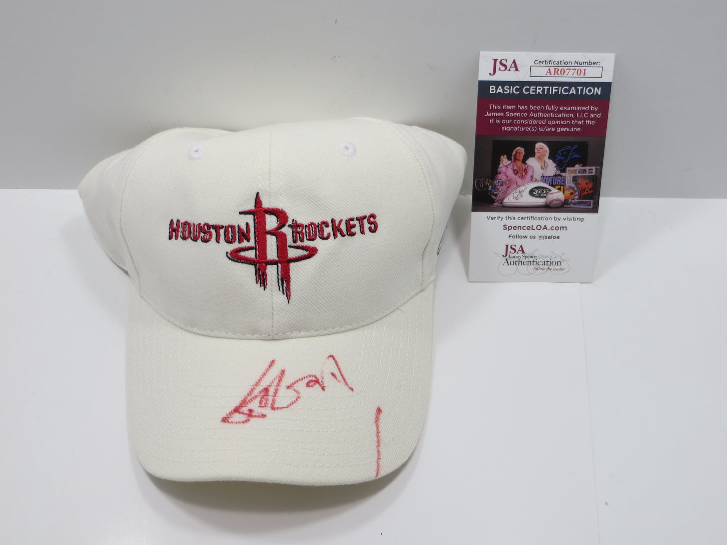 YAO MING SIGNED REEBOK HOUSTON ROCKETS HAT JSA COA