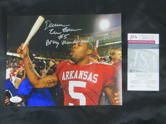 DARREN McFADDEN SIGNED ARKANSAS RAZORBACKS SIGNED 8x10 Photo JSA