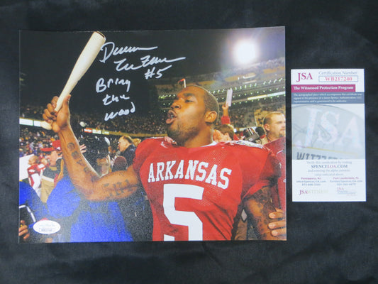 DARREN McFADDEN SIGNED ARKANSAS RAZORBACKS SIGNED 8x10 Photo JSA