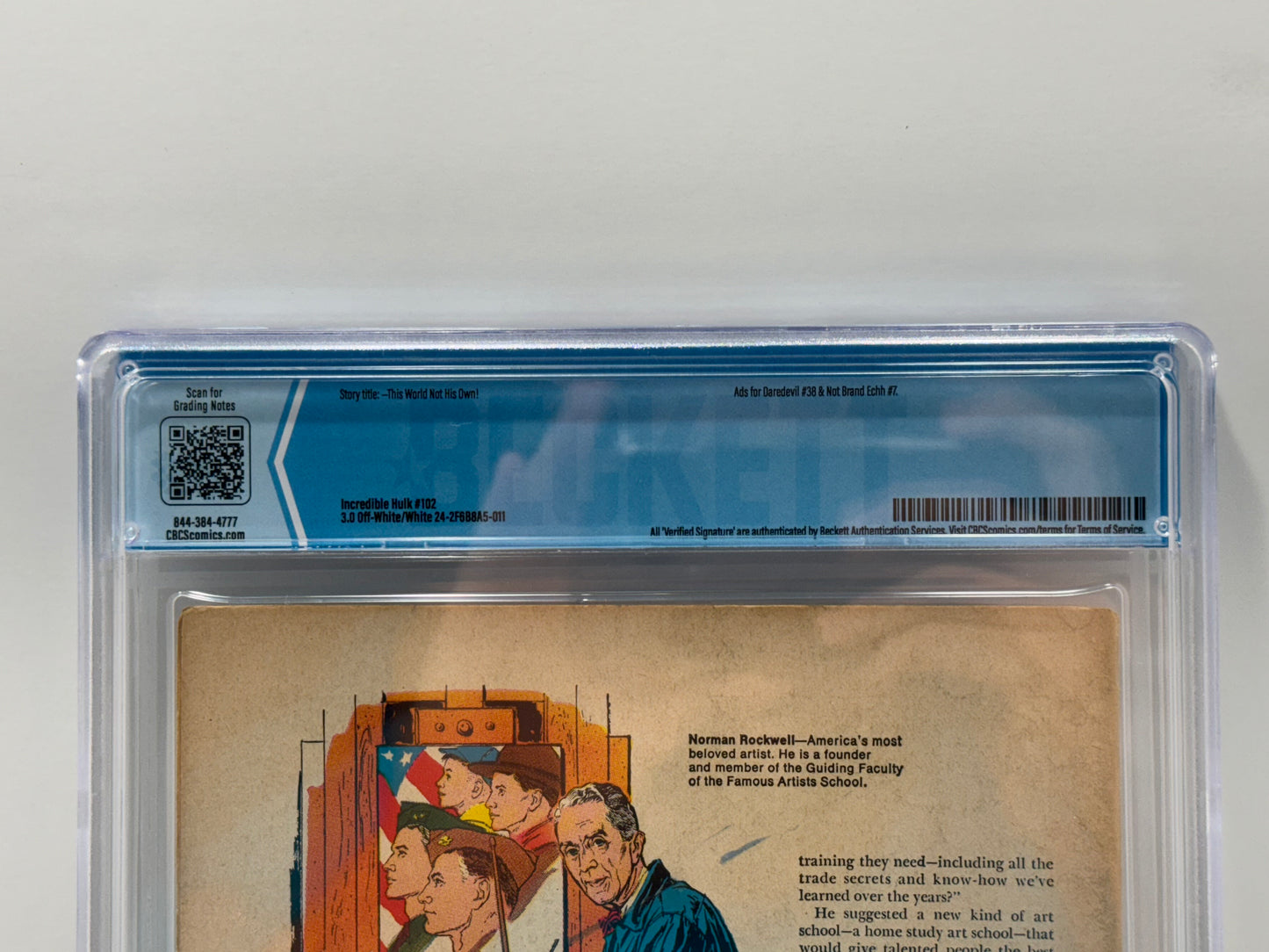 Incredible Hulk #102 CBCS 3.0 OW-White Pages Marvel Comics 1968