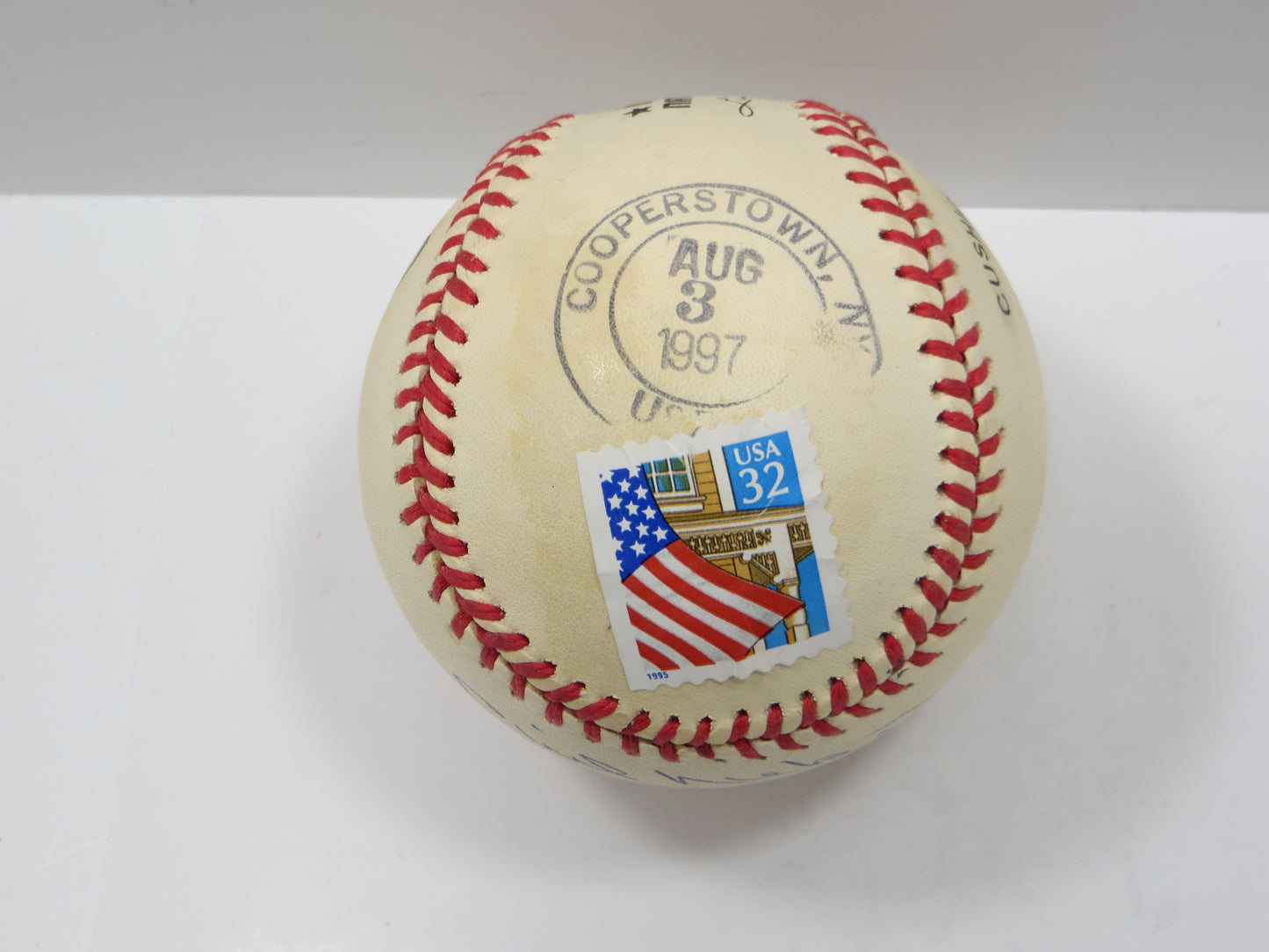 PHIL NIEKRO ATLANTA BRAVES SIGNED Rawlings ONL Baseball Stamp Postmark JSA