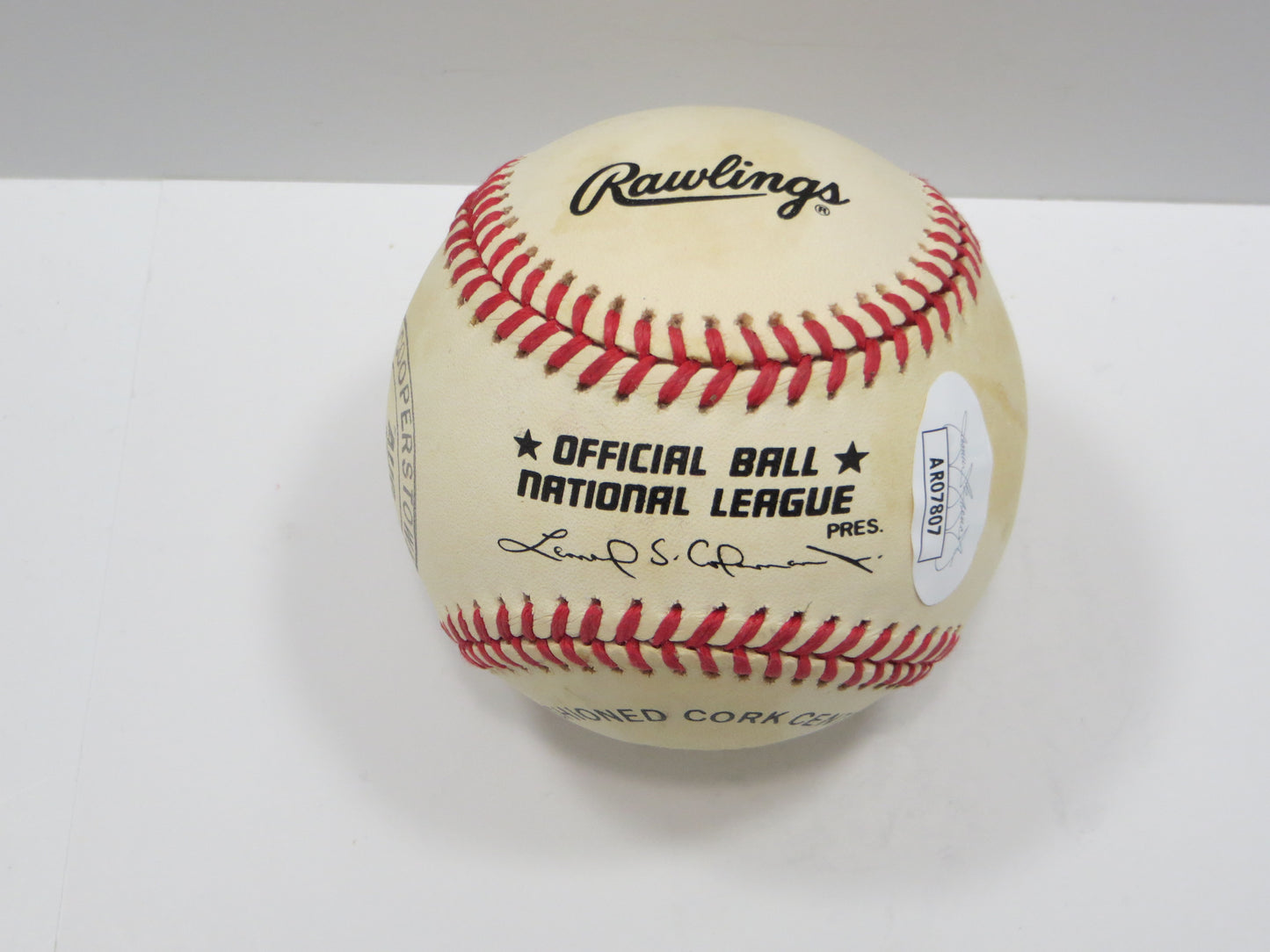 PHIL NIEKRO ATLANTA BRAVES SIGNED Rawlings ONL Baseball Stamp Postmark JSA