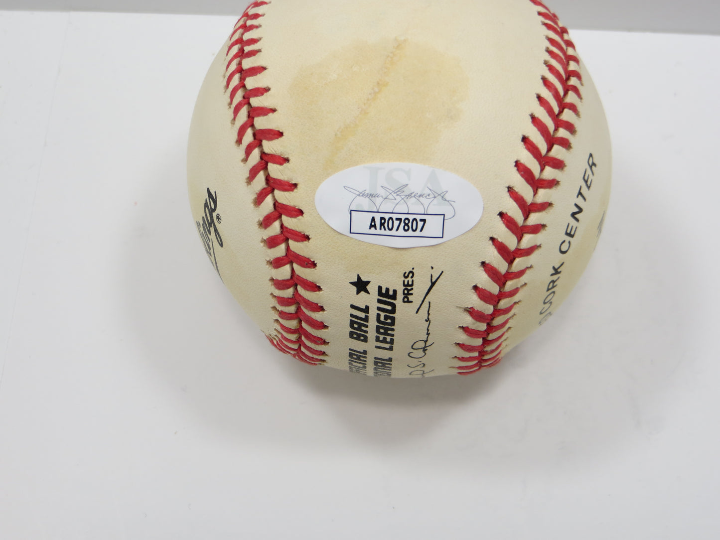 PHIL NIEKRO ATLANTA BRAVES SIGNED Rawlings ONL Baseball Stamp Postmark JSA