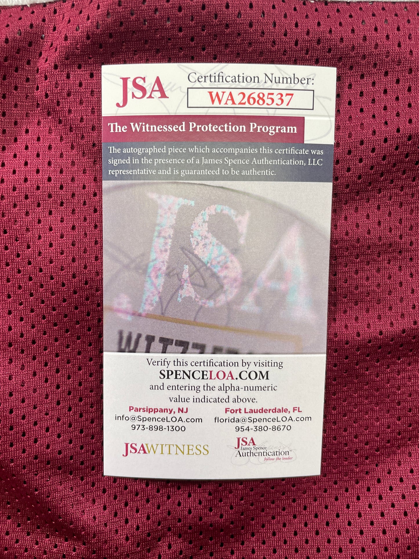 MARVIN MIMS Oklahoma OU Sooners SIGNED JERSEY DENVER BRONCOS XL JSA COA