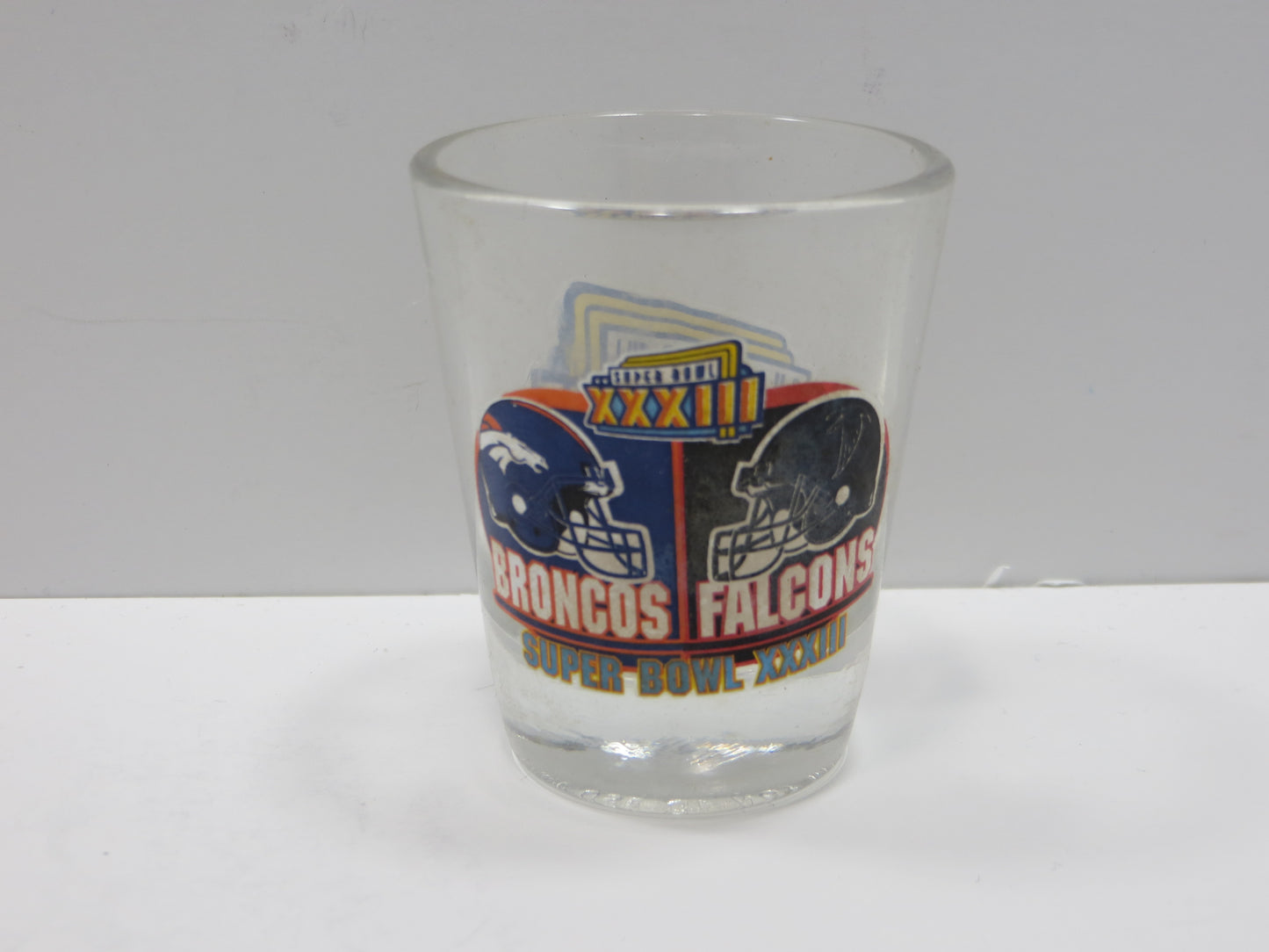 SUPER BOWL XXXIII Broncos vs Falcons SHOT GLASS