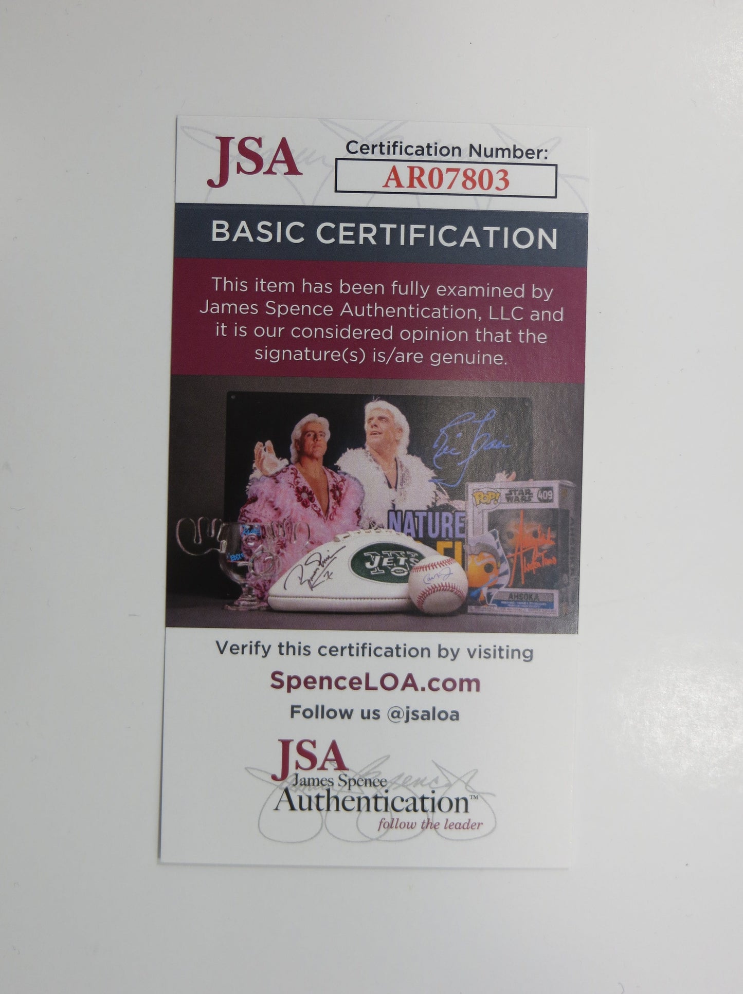 SAMMY BAUGH WASHINGTON REDSKINS RED CHIEF FOOTBALL JSA COA