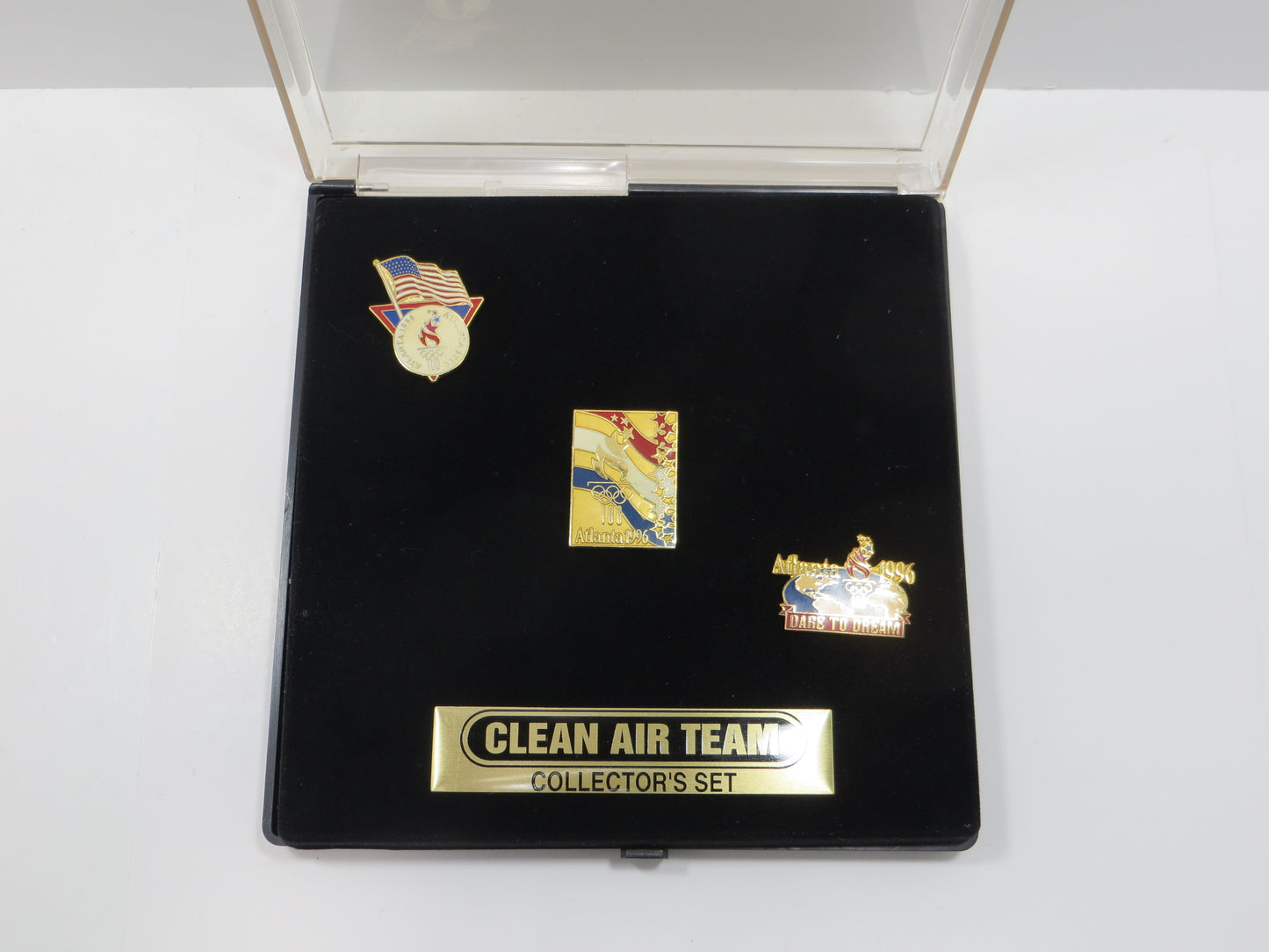 ATLANTA 1996 OLYMPIC GAMES 3 Collectors Pin SET CLEAN AIR TEAM