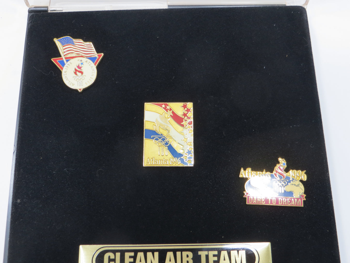 ATLANTA 1996 OLYMPIC GAMES 3 Collectors Pin SET CLEAN AIR TEAM