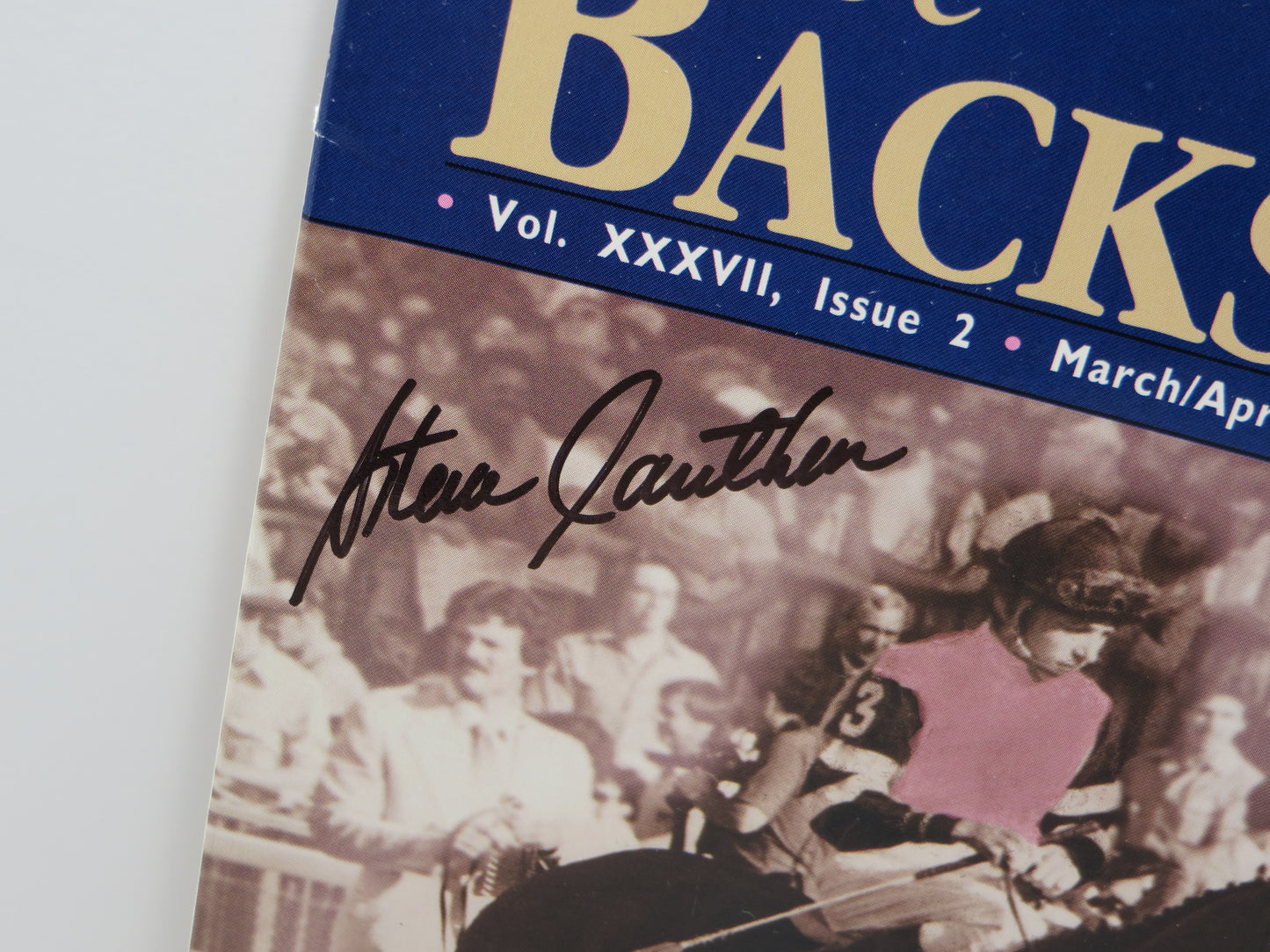 STEVE CAUTHEN SIGNED The Backstretch Program 1998 Triple Crown HORSE RACING JSA