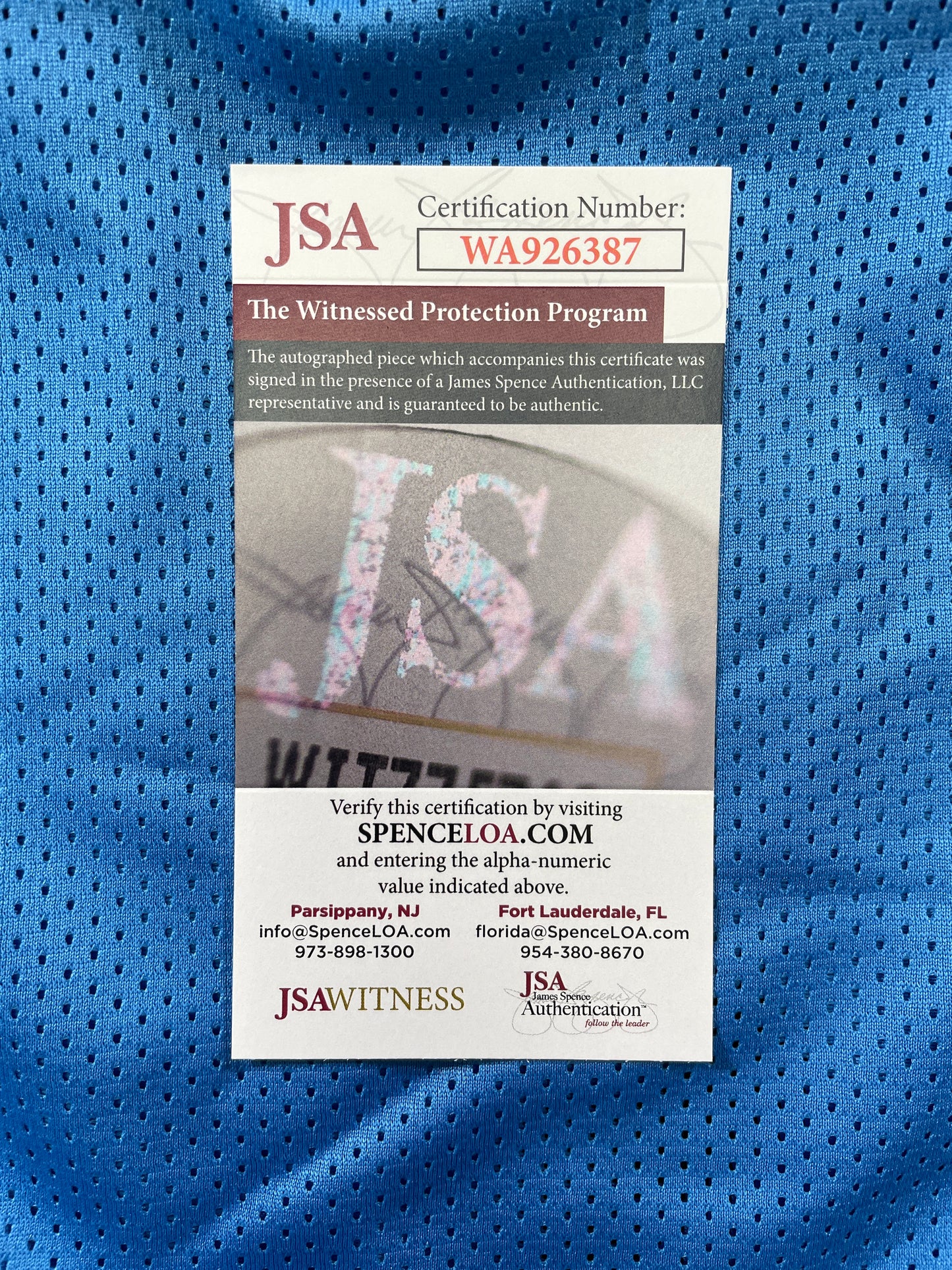 VINCE YOUNG TENNESSEE TITANS SIGNED JERSEY LONGHORNS JSA COA