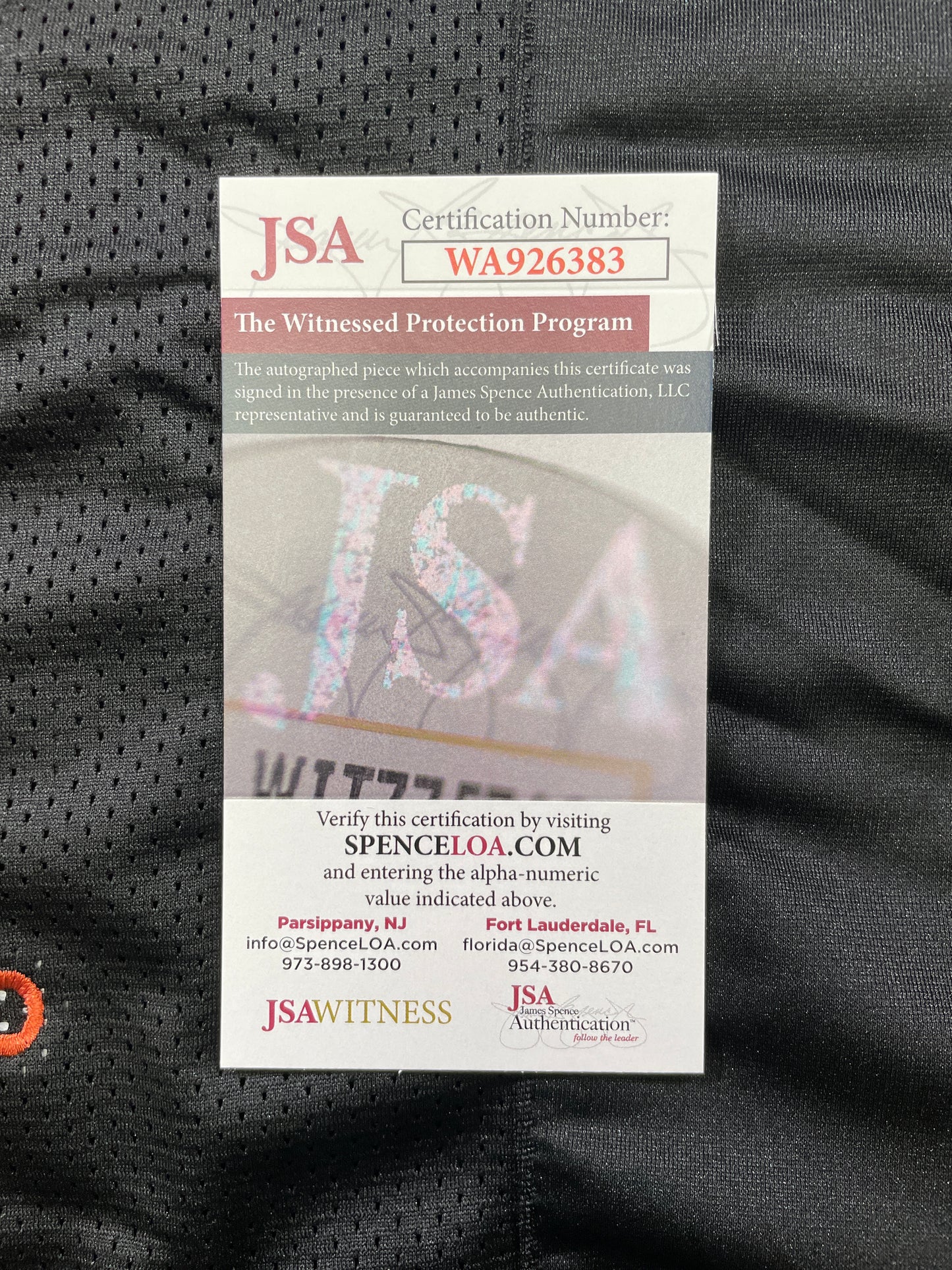 VINCE YOUNG BLACK TEXAS LONGHORNS SIGNED STAT JERSEY JSA COA