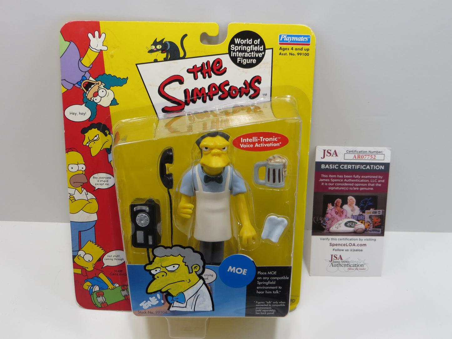 TONE RODRIGUEZ SIGNED SKETCHED MOE SIMPSONS FIGURINE JSA COA
