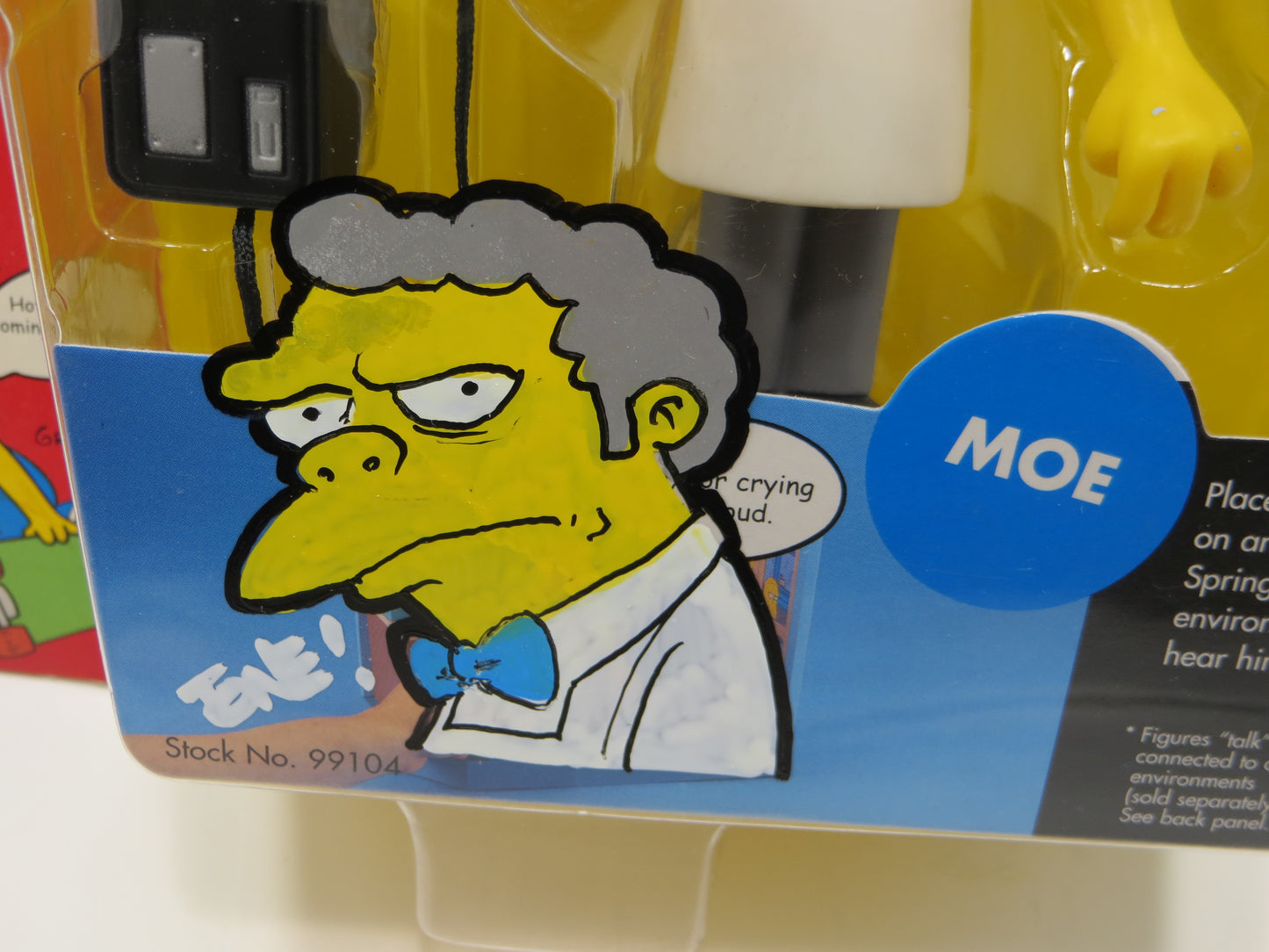 TONE RODRIGUEZ SIGNED SKETCHED MOE SIMPSONS FIGURINE JSA COA