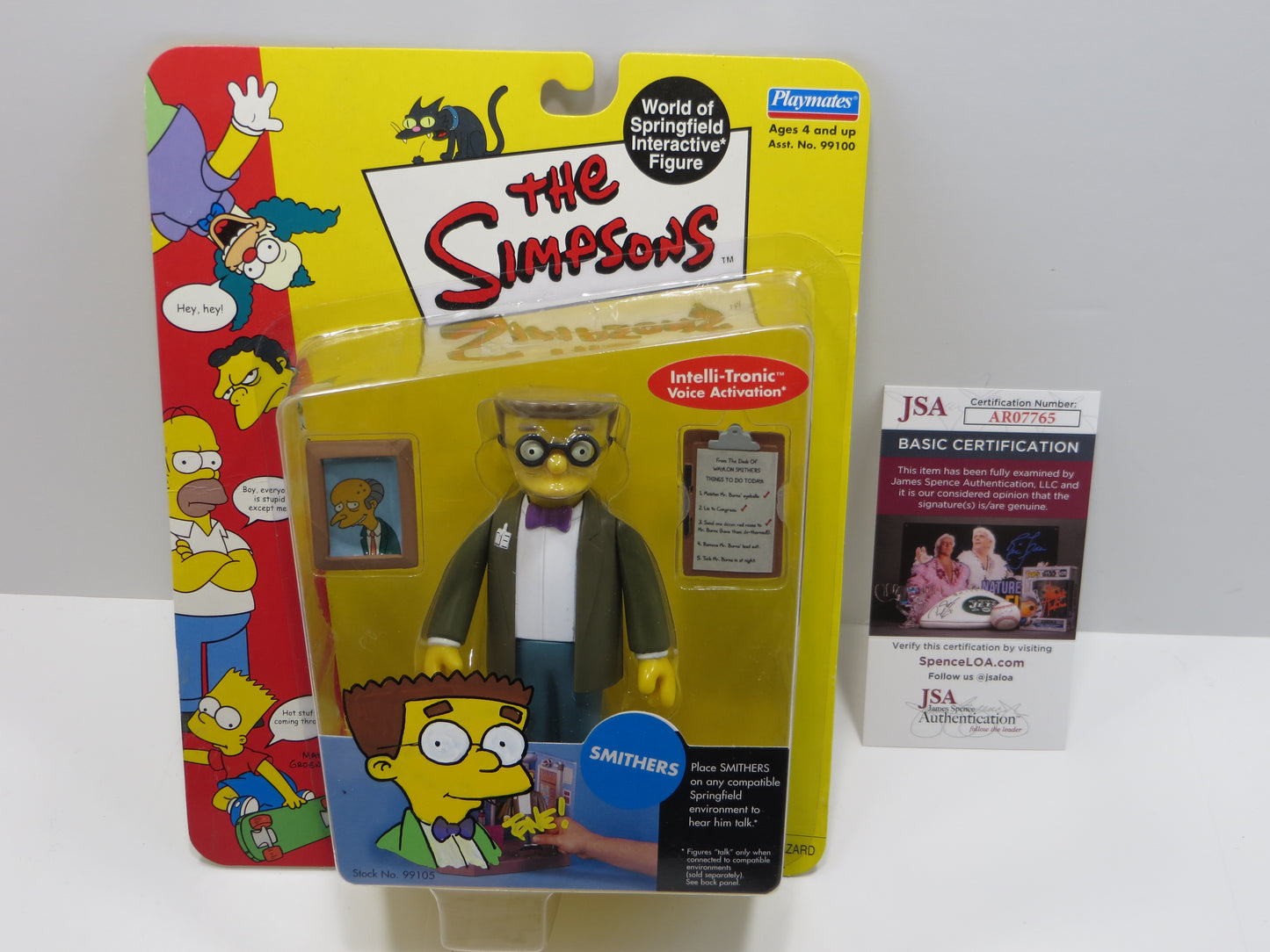 TONE RODRIGUEZ SIGNED SKETCHED Smithers SIMPSONS FIGURINE JSA
