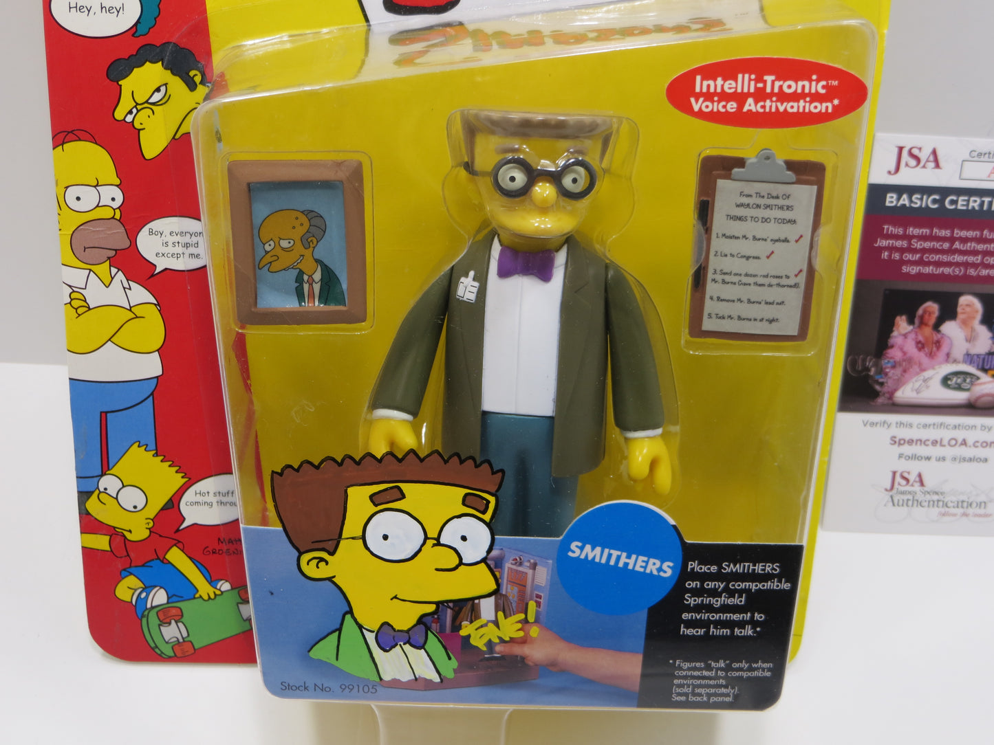 TONE RODRIGUEZ SIGNED SKETCHED Smithers SIMPSONS FIGURINE JSA