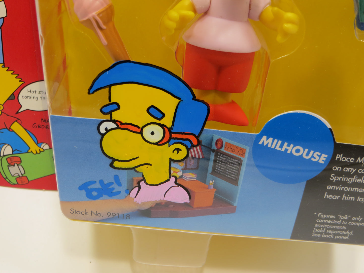 TONE RODRIGUEZ SIGNED SKETCHED Milhouse SIMPSONS FIGURINE JSA