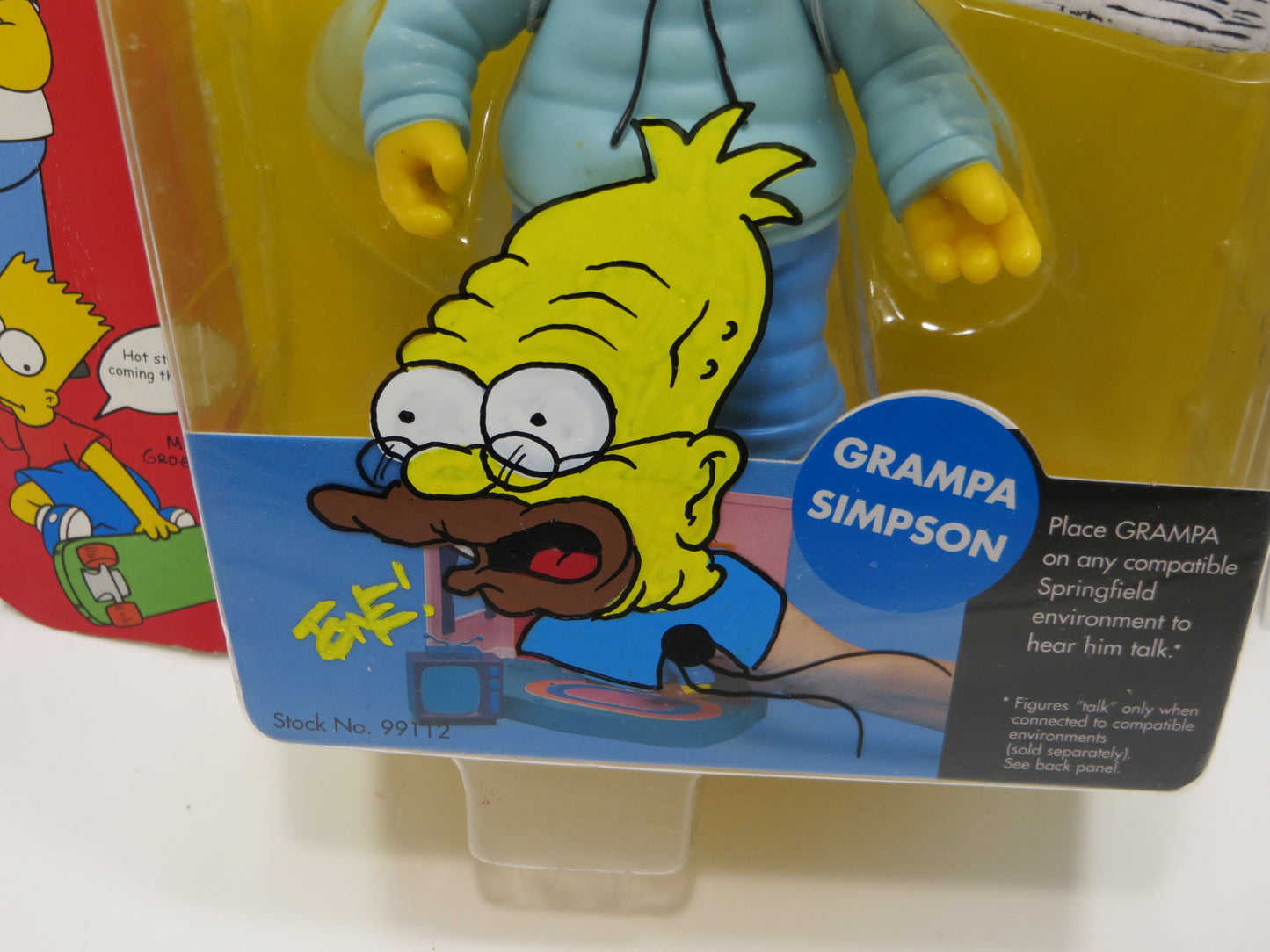 TONE RODRIGUEZ SIGNED SKETCHED Grandpa Simpson SIMPSONS FIGURINE JSA