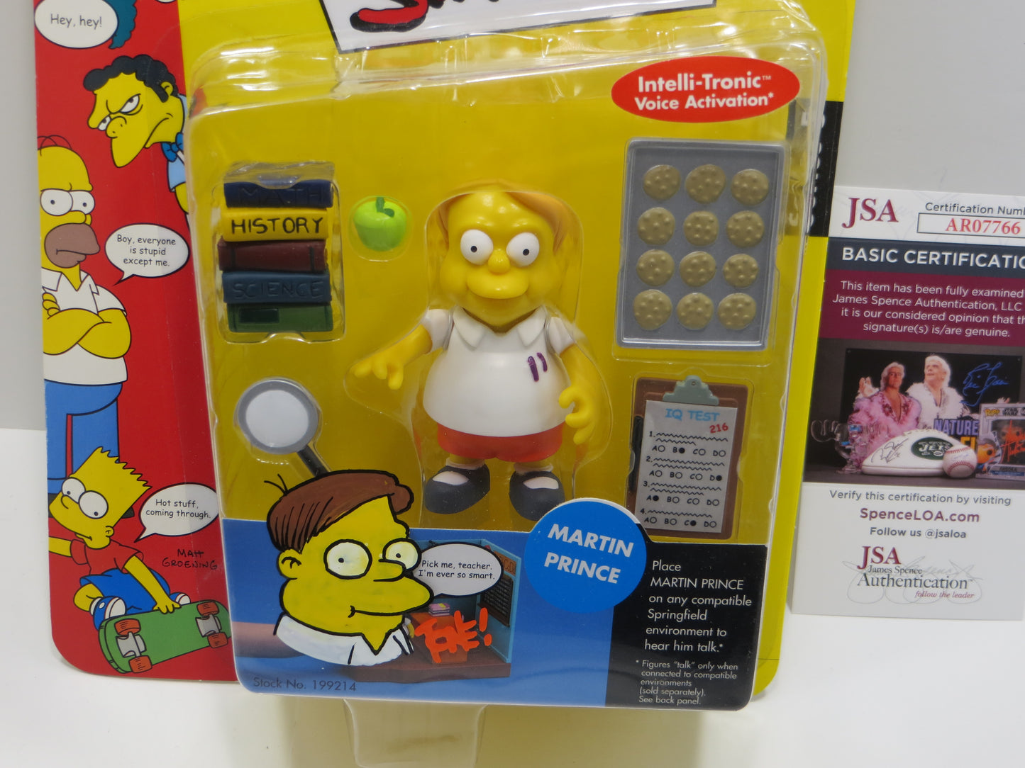 TONE RODRIGUEZ SIGNED SKETCHED Martin Prince SIMPSONS FIGURINE JSA